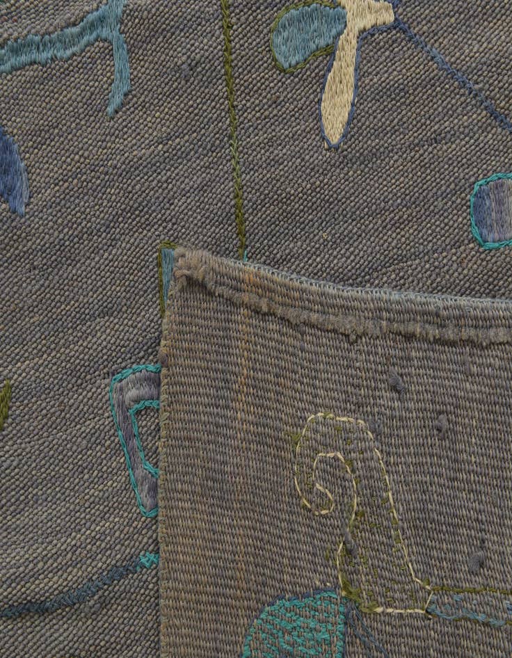 Detail image of 5' 10 x 6' 7  Hand Woven Kilim Suzani Wool Rug