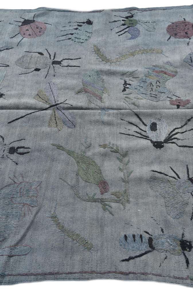 4' 8 x 6' 3 Hand Woven Kilim Suzani Wool Rug