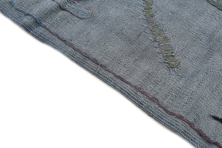Detail image of 4' 8 x 6' 3 Hand Woven Kilim Suzani Wool Rug
