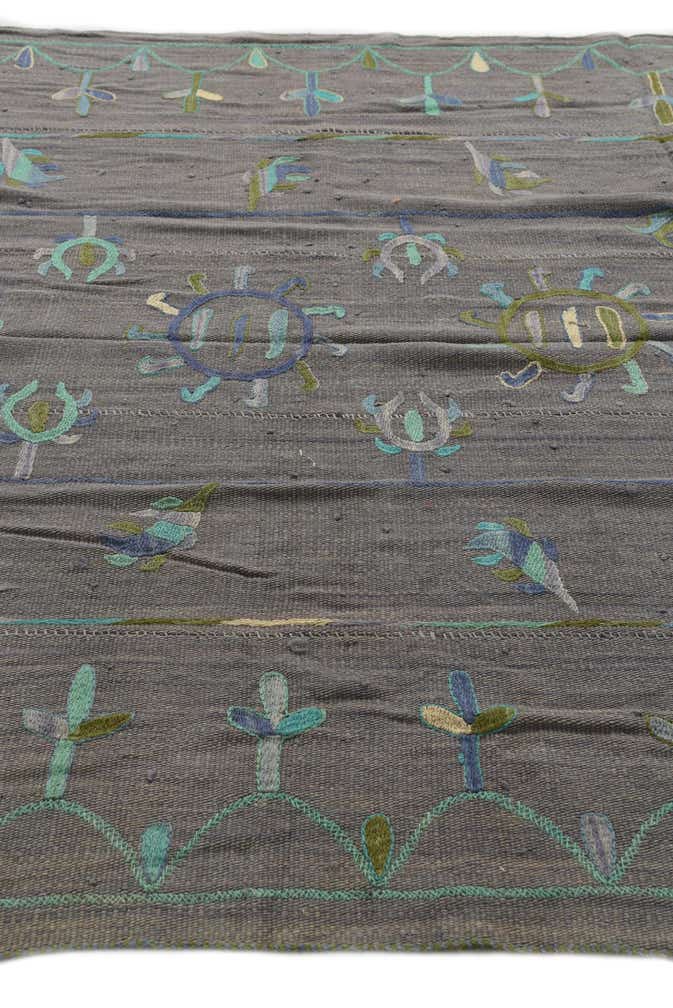 5' 8 x 7' 7 Hand Woven Kilim Suzani Wool Rug