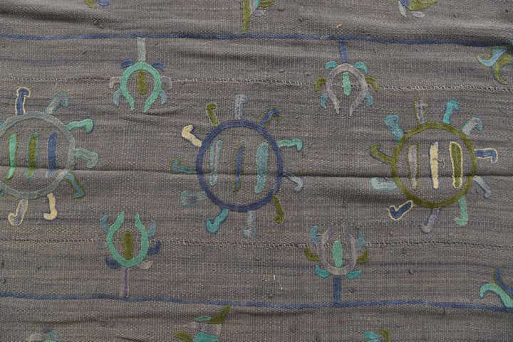 5' 8 x 7' 7 Hand Woven Kilim Suzani Wool Rug