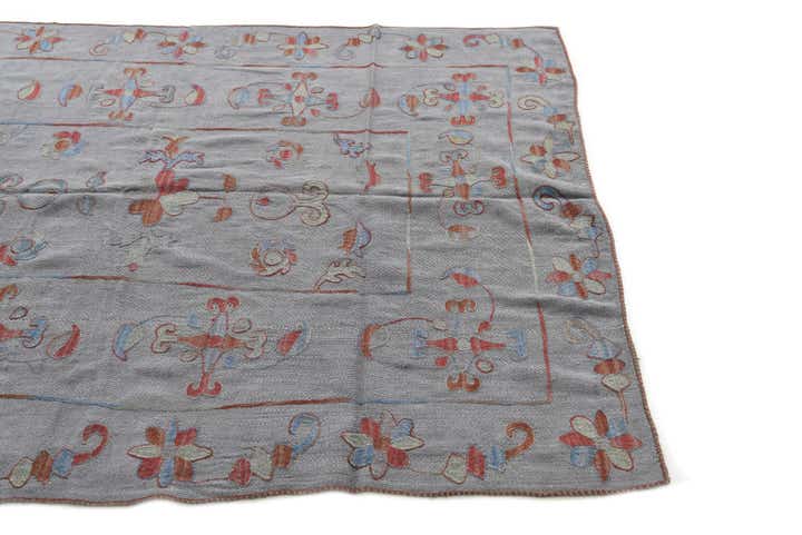 155cm x 200cm Handgewebt Kilim Suzani Wolle Teppich