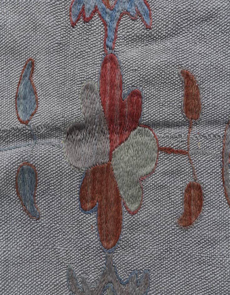 Detail image of 5' 1 x 6' 6  Hand Woven Kilim Suzani Wool Rug