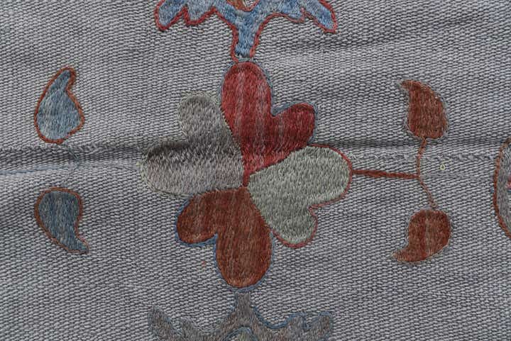 155cm x 200cm Handgewebt Kilim Suzani Wolle Teppich