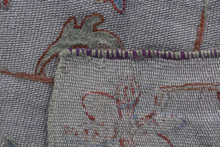 155cm x 200cm Handgewebt Kilim Suzani Wolle Teppich