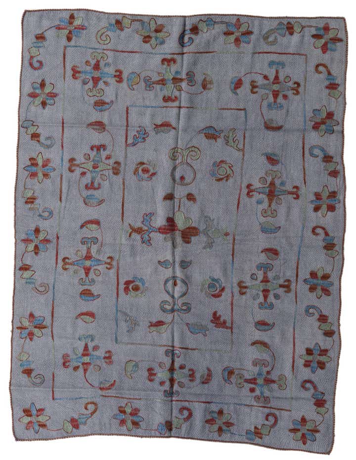 155cm x 200cm Handgewebt Kilim Suzani Wolle Teppich