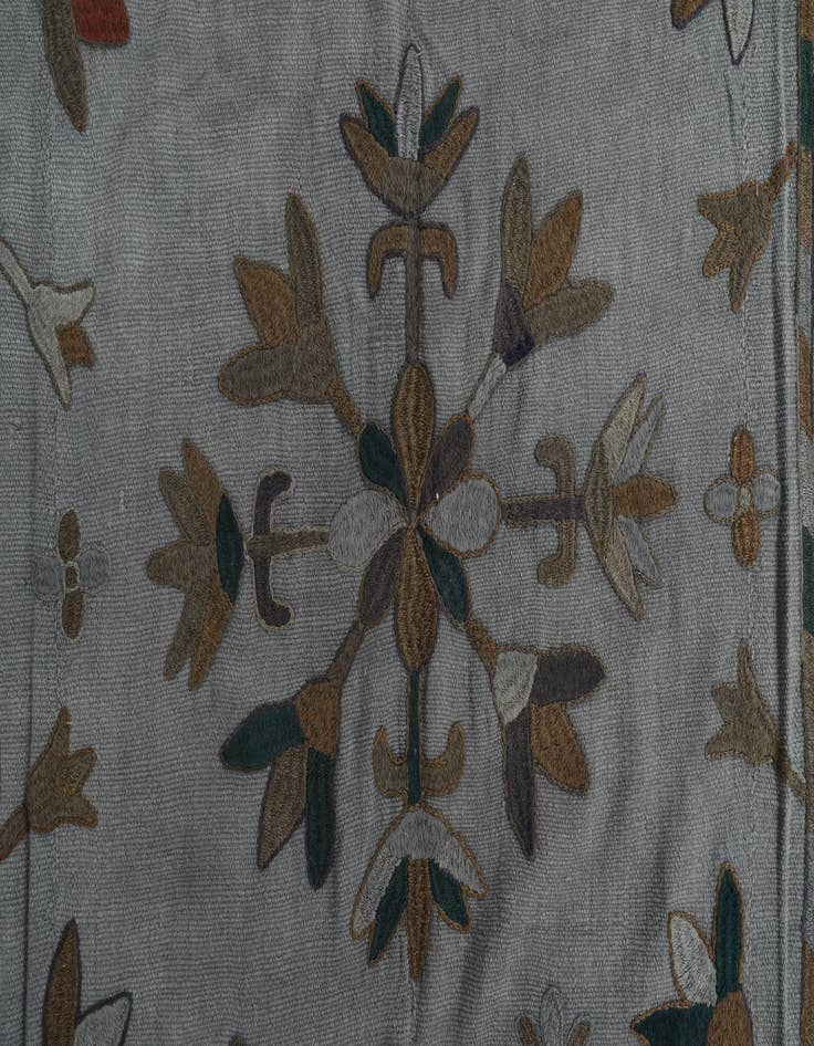 Detail image of 5' 5 x 7'  Hand Woven Kilim Suzani Wool Rug