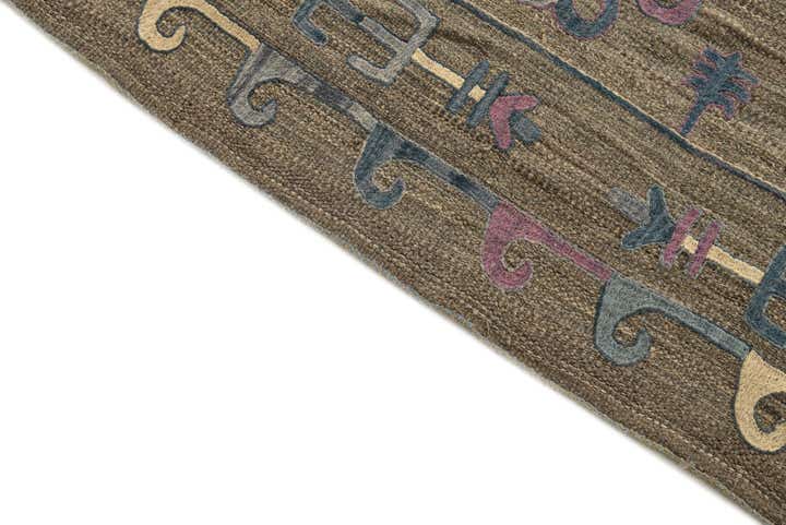 5' 10 x 7' 2 Hand Woven Kilim Suzani Wool Rug