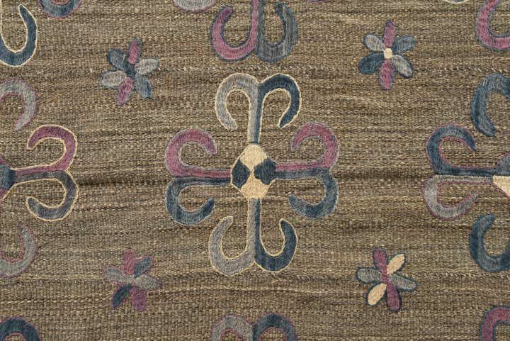 5' 10 x 7' 2 Hand Woven Kilim Suzani Wool Rug