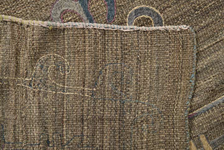 5' 10 x 7' 2 Hand Woven Kilim Suzani Wool Rug