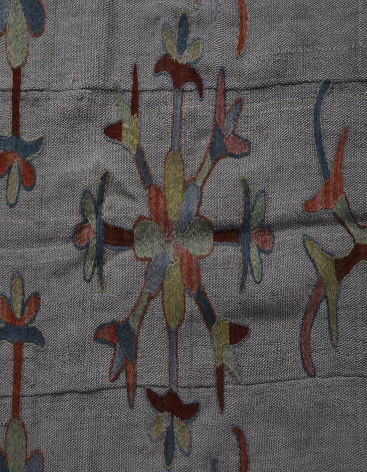 Detail image of 5' 4 x 7' 1  Hand Woven Kilim Suzani Wool Rug