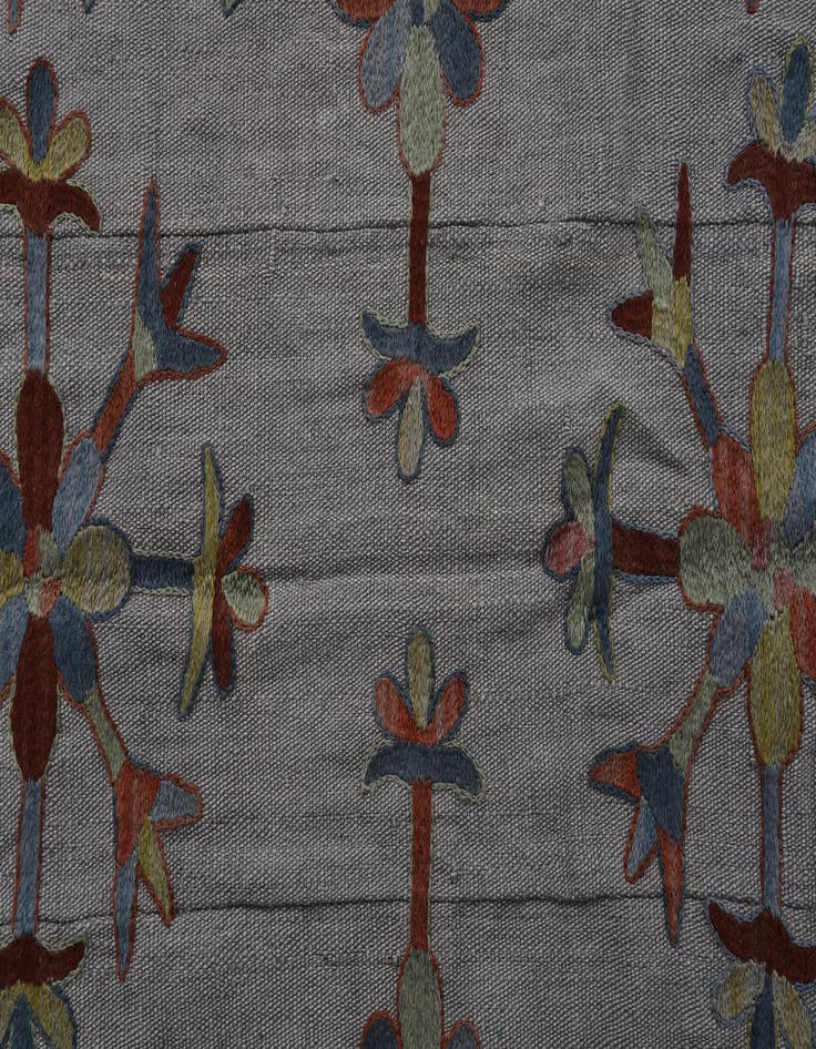 Detail image of 5' 4 x 7' 1  Hand Woven Kilim Suzani Wool Rug