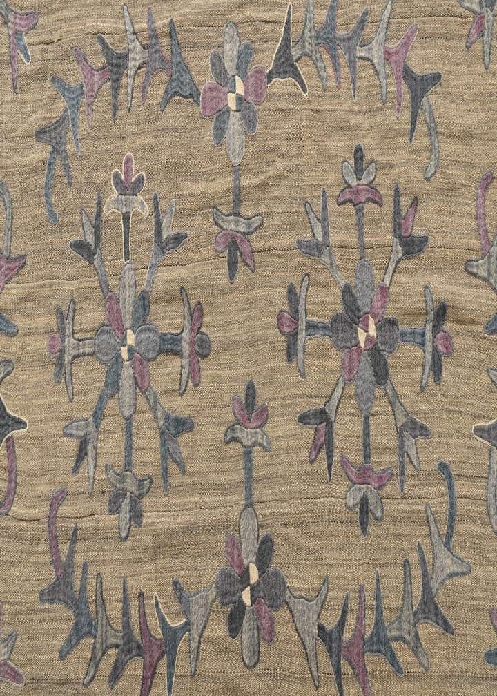 5' 7 x 7' 2 Hand Woven Kilim Suzani Wool Rug