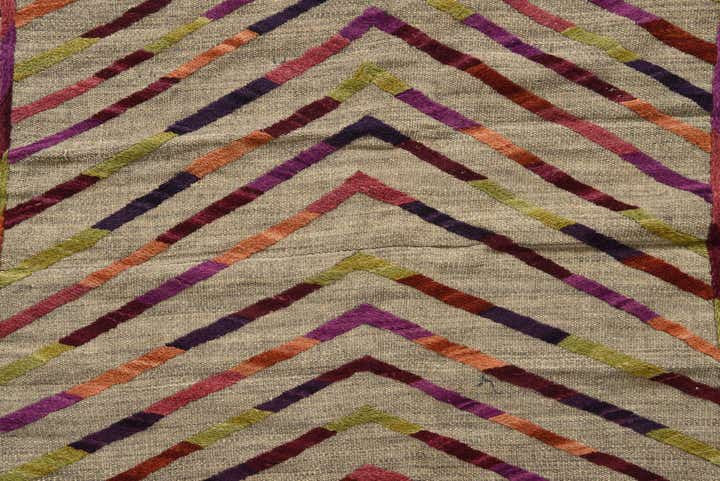 3' 10 x 5' 7 Hand Woven Kilim Suzani Wool Rug