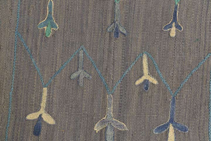 4' 7 x 6' 9 Hand Woven Kilim Suzani Wool Rug