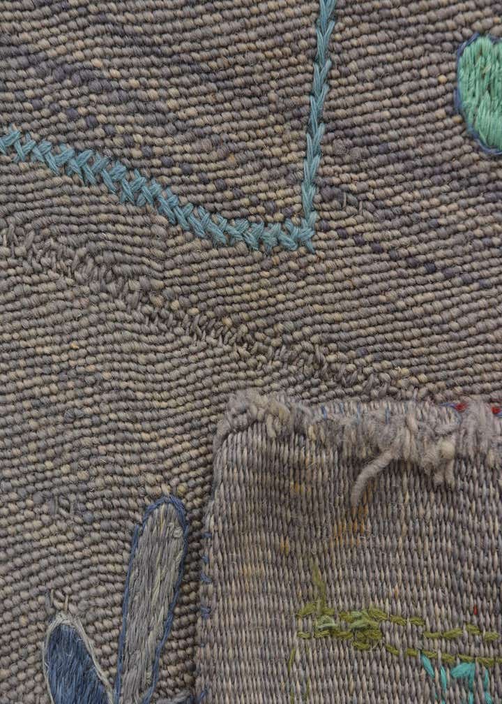 4' 7 x 6' 9 Hand Woven Kilim Suzani Wool Rug