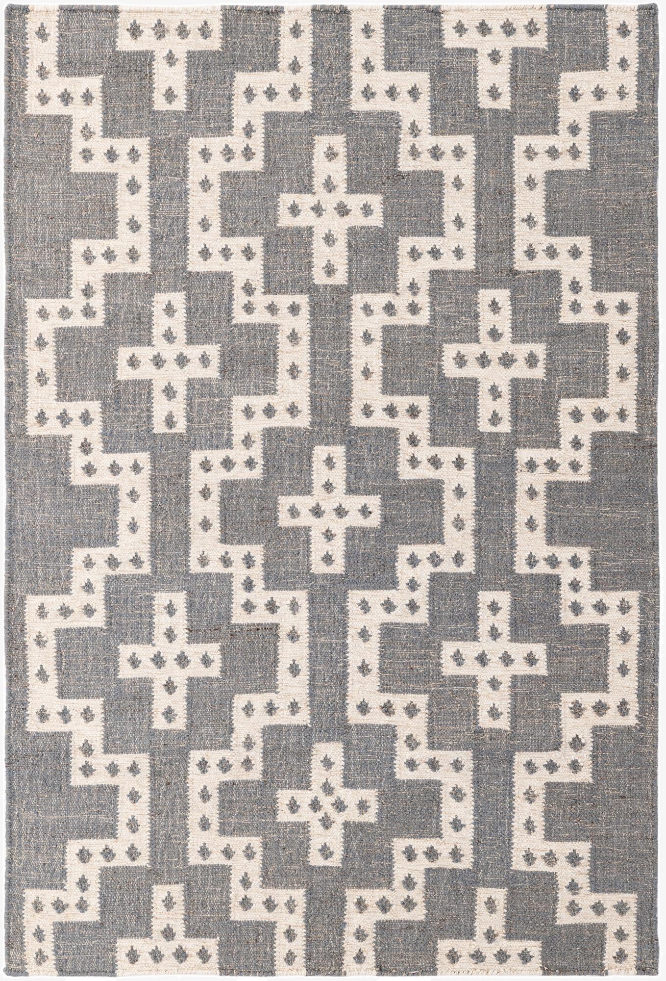 4' 2 x 6' 1  Hand Woven Kilim Wool Rug