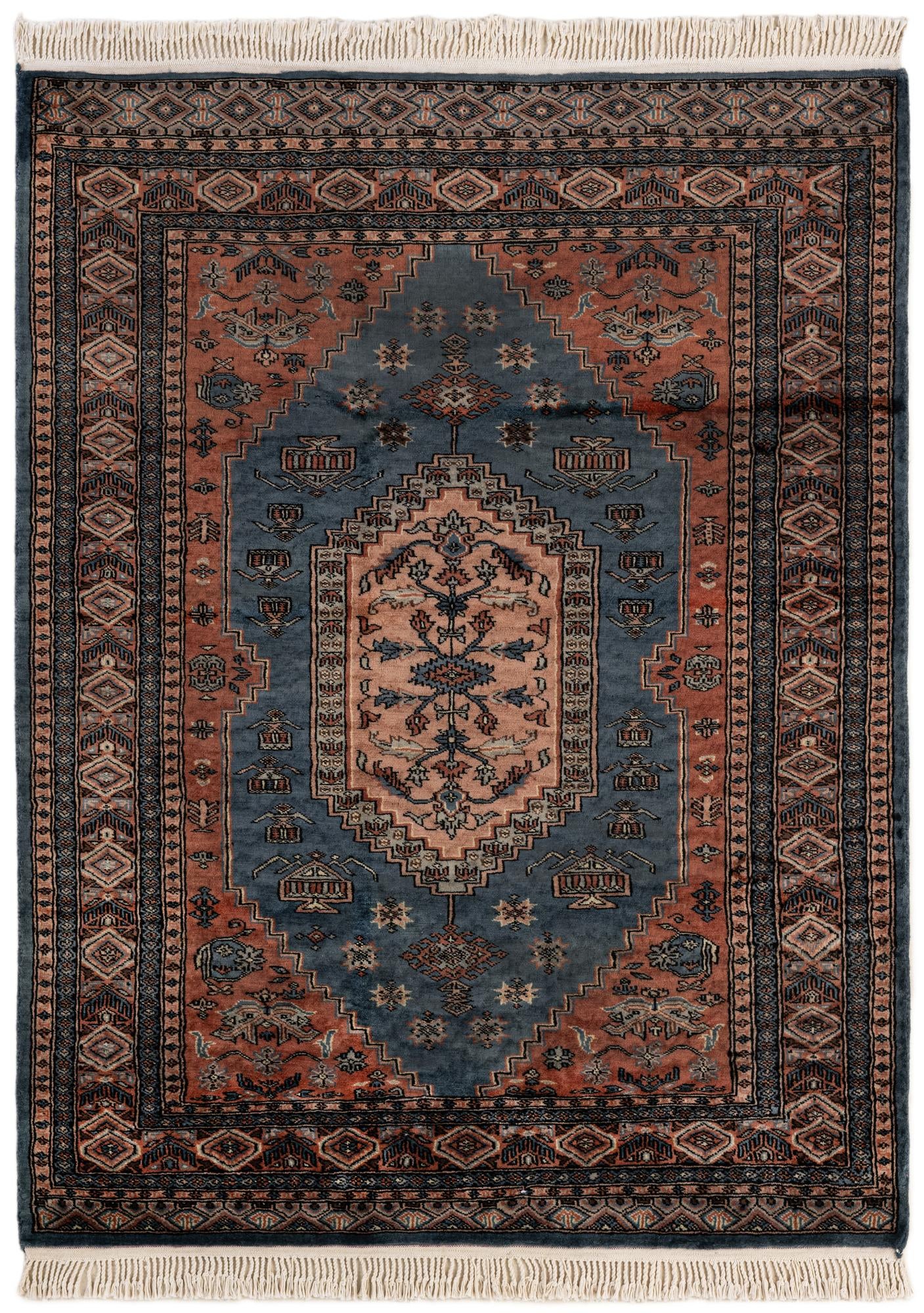 Primary image 4' 2 x 5' 8  Hand Knotted Lahour Oriental Wool Rug