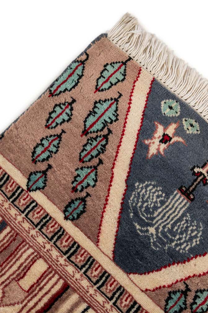 2' x 3' 1 Hand Knotted Lahour Oriental Wool Rug