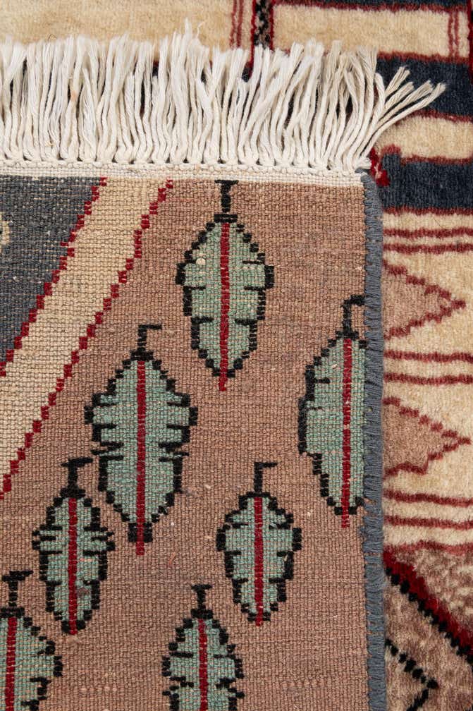 2' x 3' 1 Hand Knotted Lahour Oriental Wool Rug