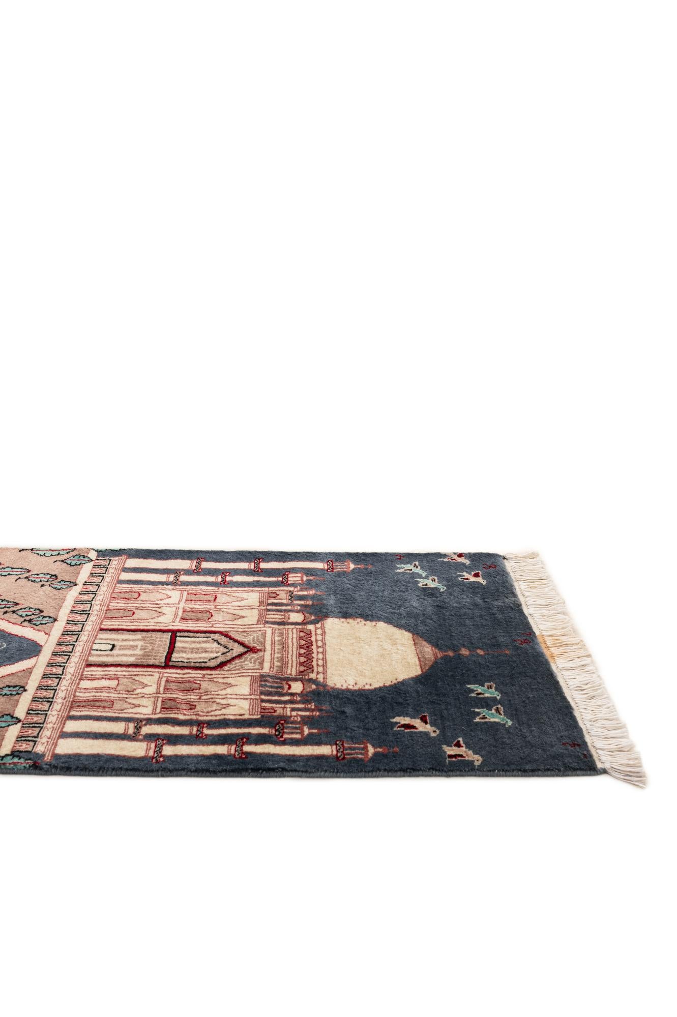 2' x 3' 1 Hand Knotted Lahour Oriental Wool Rug
