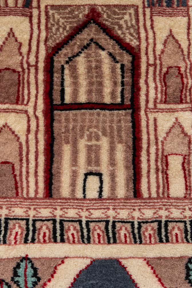 2' x 3' 1 Hand Knotted Lahour Oriental Wool Rug
