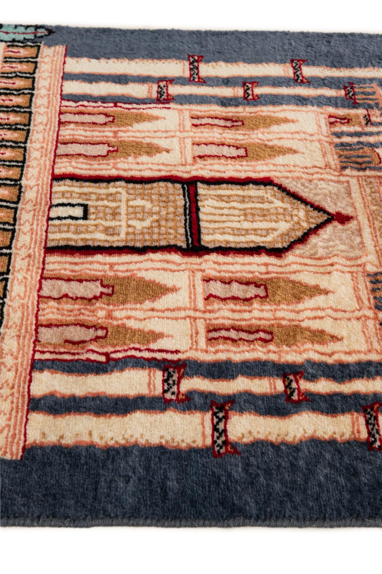 2' 1 x 3' 4 Hand Knotted Lahour Oriental Wool Rug
