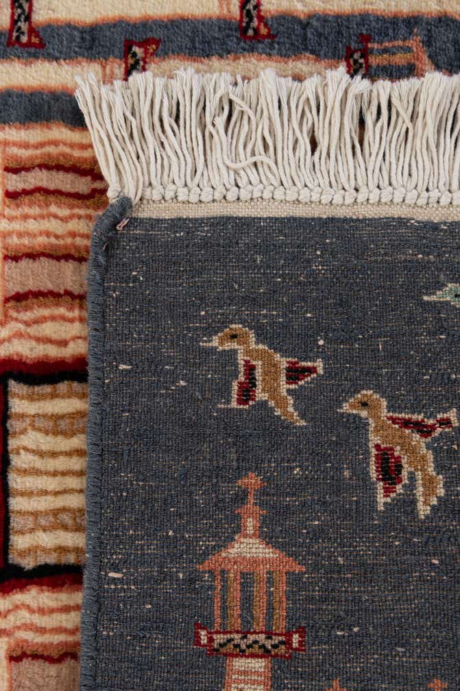 2' 1 x 3' 4 Hand Knotted Lahour Oriental Wool Rug