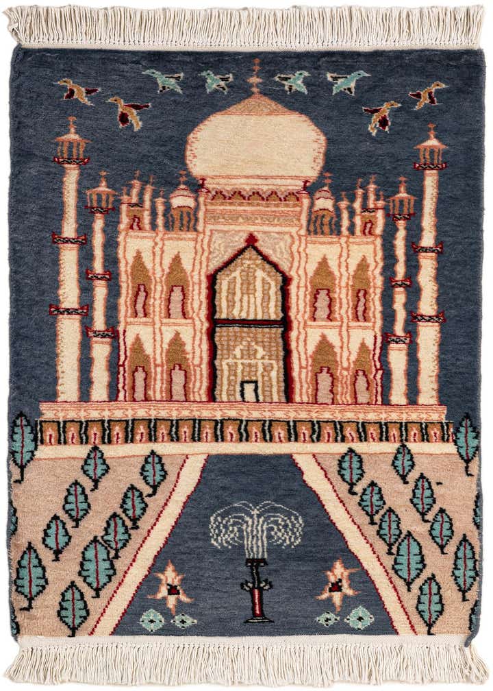 2' 1 x 3' 4 Hand Knotted Lahour Oriental Wool Rug