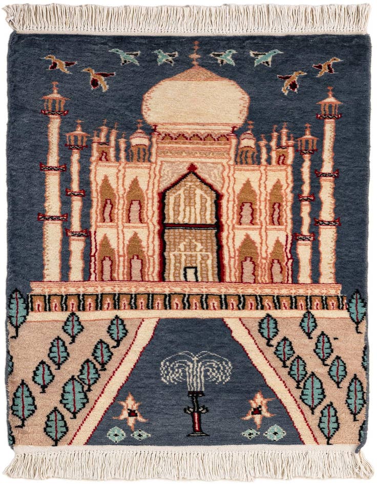 Detail image of 2' 1 x 3' 4 Hand Knotted Lahour Oriental Wool Rug