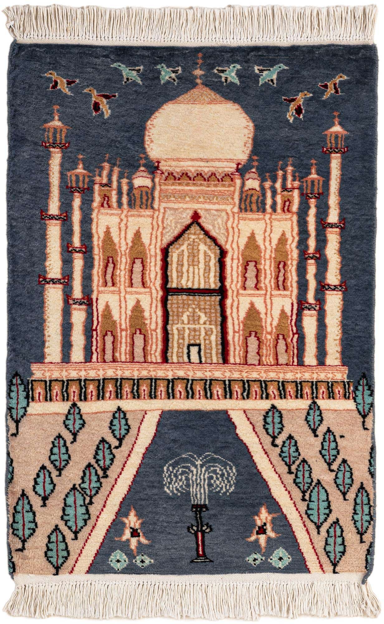 2' 1 x 3' 4 Hand Knotted Lahour Oriental Wool Rug