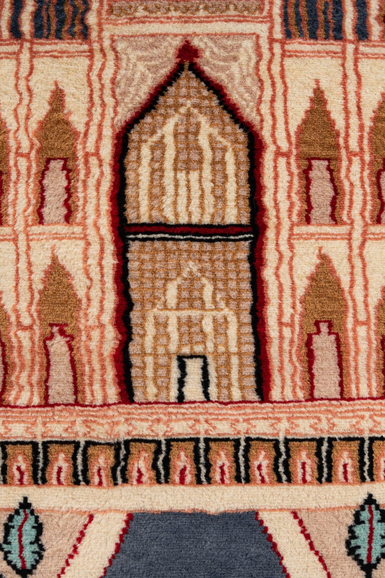 2' 1 x 3' 3 Hand Knotted Lahour Oriental Wool Rug