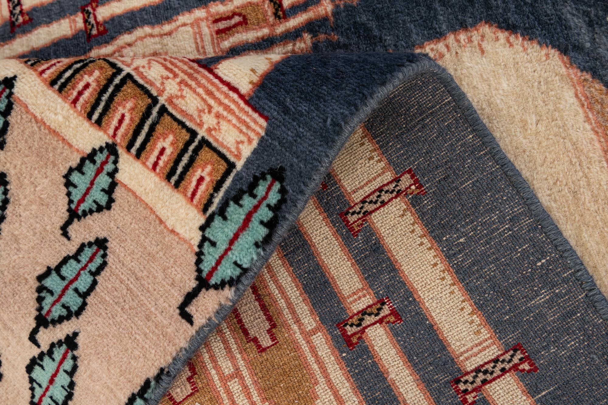2' 1 x 3' 3 Hand Knotted Lahour Oriental Wool Rug