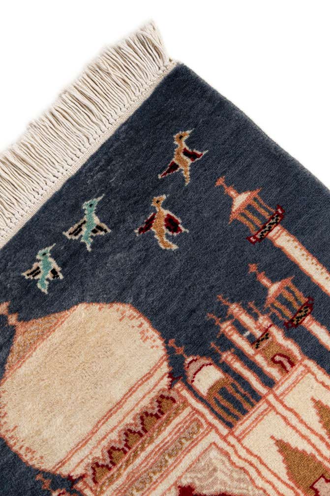 2' 1 x 3' 3 Hand Knotted Lahour Oriental Wool Rug