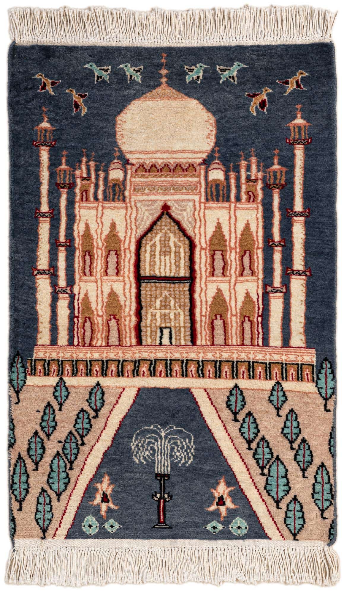 2' 1 x 3' 3 Hand Knotted Lahour Oriental Wool Rug