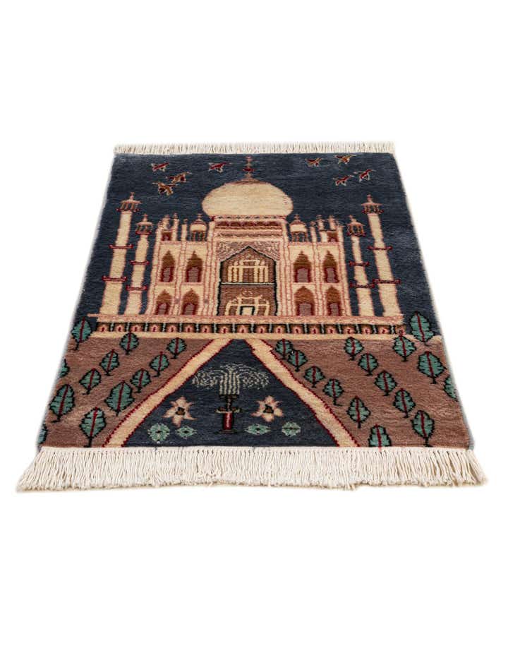 2' 1 x 3' 3 Hand Knotted Lahour Oriental Wool Rug