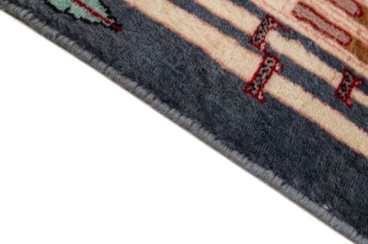 2' 1 x 3' 3 Hand Knotted Lahour Oriental Wool Rug