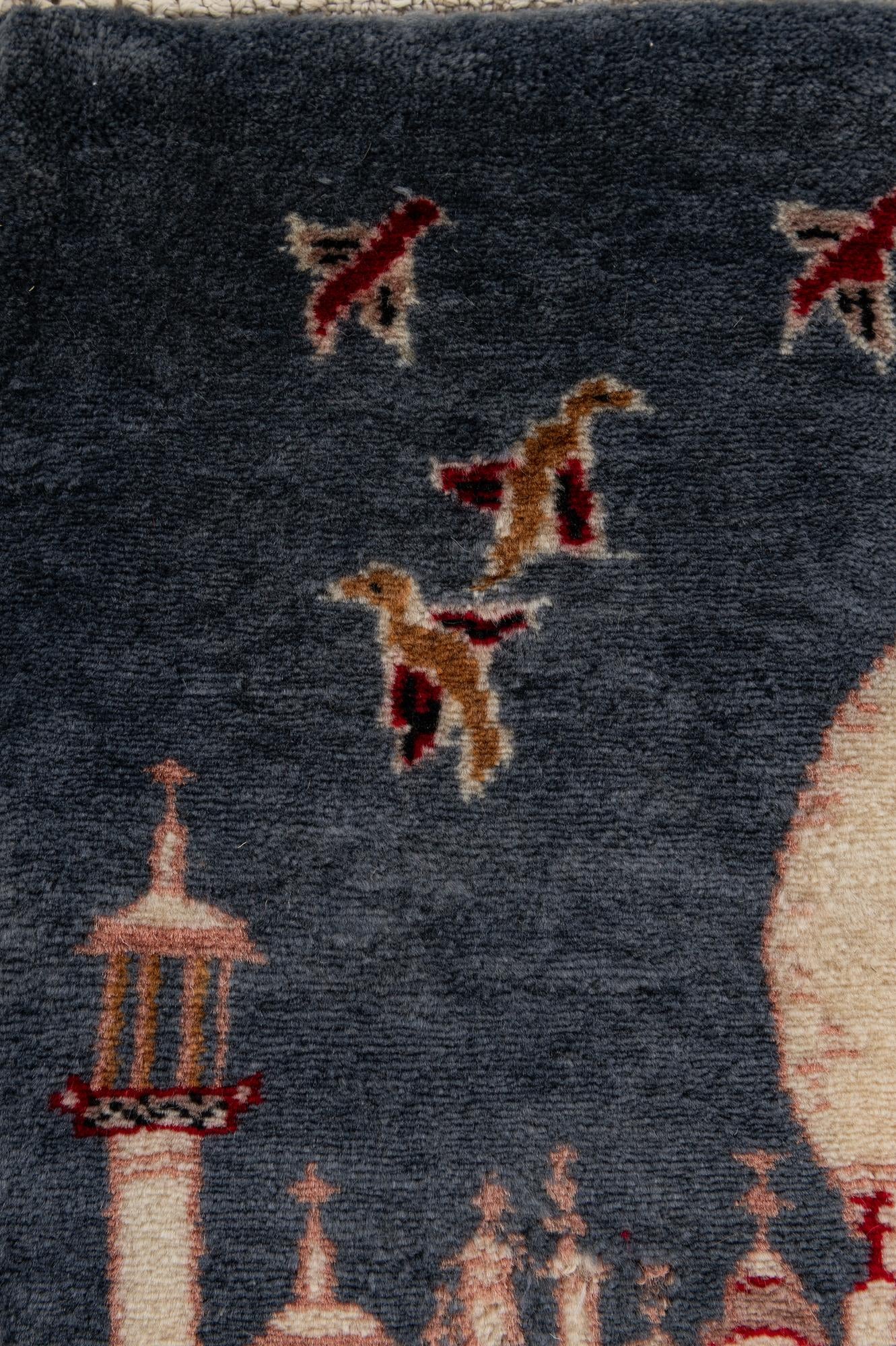 2' 1 x 3' 3 Hand Knotted Lahour Oriental Wool Rug