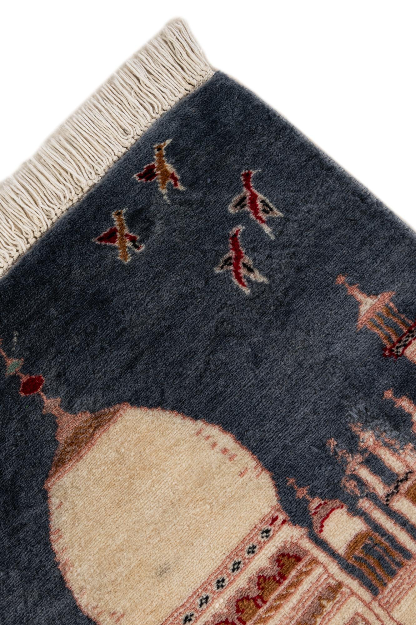 2' 1 x 3' 3 Hand Knotted Lahour Oriental Wool Rug
