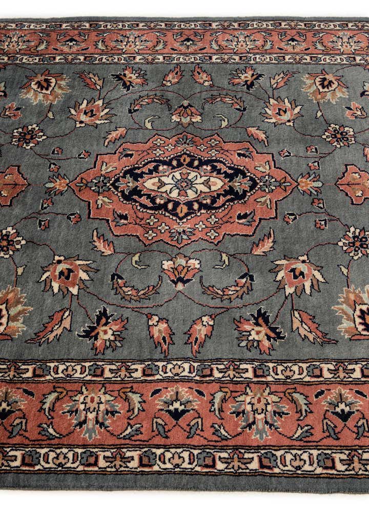 4' 8 x 7' 4 Hand Knotted Lahour Oriental Wool Rug