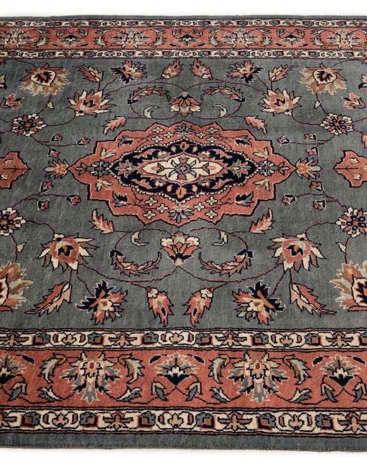 Detail image of 4' 8 x 7' 4 Hand Knotted Lahour Oriental Wool Rug
