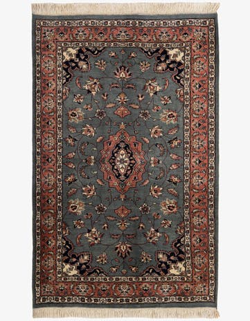 4' 8 x 7' 4 Hand Knotted Lahour Oriental Wool Rug