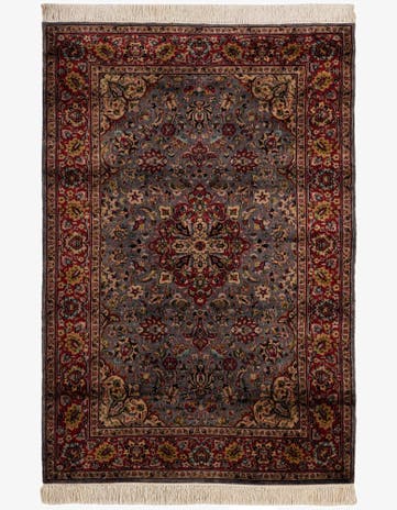 4' x 5' 10 Hand Knotted Lahour Wool Rug