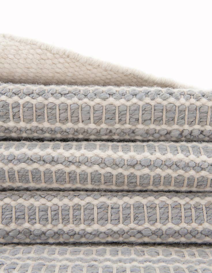 Detail image of Custom Gray Hand Woven Lariat Rug