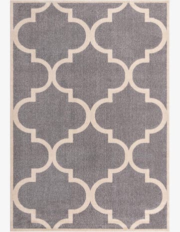 Gray Lattice Rug