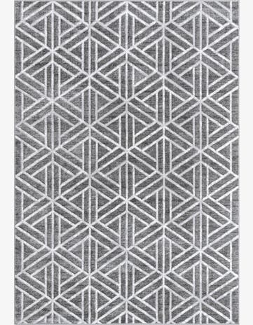 Gray Lattice Trellis Rug