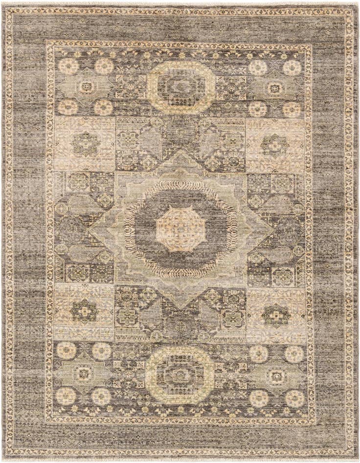 Detail image of 4' 1 x 5' 9 Hand Knotted Mamluk Rug