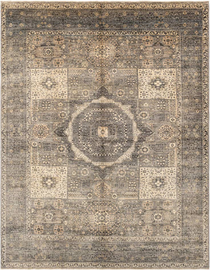 Detail image of 5' 11 x 7' 11 Hand Knotted Mamluk Rug