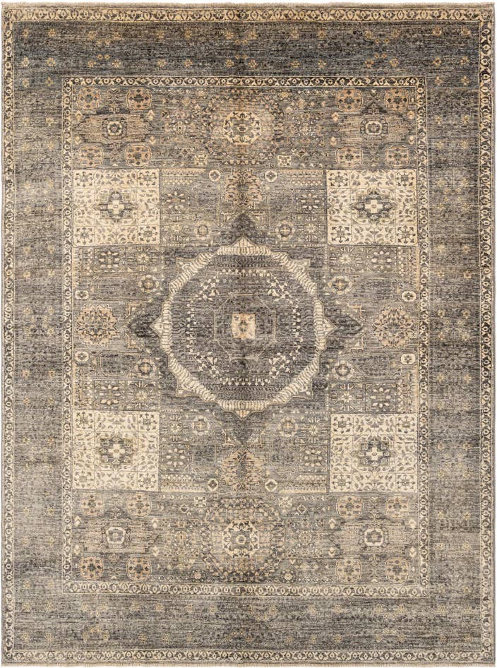 Detail image of 5' 11 x 7' 11 Hand Knotted Mamluk Rug