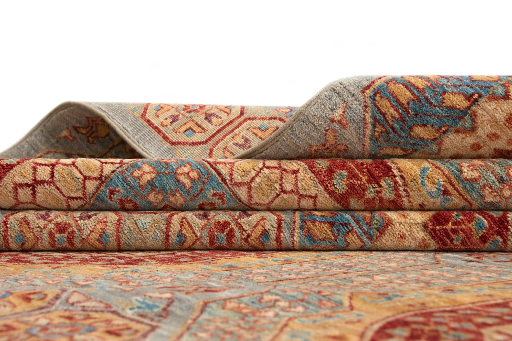 9' x 11' 8 Hand Knotted Mamluk Rug